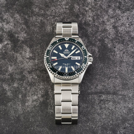 Orient Sports RA-AA0004E Kamasu Automatic Divers Green Dial Stainless Steel Strap