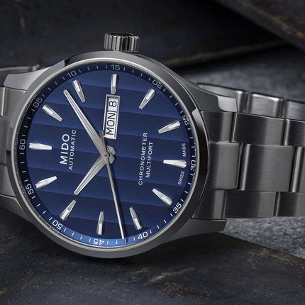 MIDO Multifort III M038.431.11.041.00 Chronometer 1 Blue Dial Stainless Steel Strap
