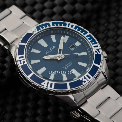 Alba Active AG8K31X1 Men Dark Blue Dial Stainless Steel Strap