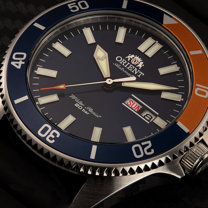 Orient Mechanical Sport RA-AA0916L Kanno Divers Automatic Men Blue Dial Black Rubber Strap