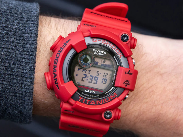 Casio G-Shock Frogman GW-8230NT-4DR 30th Anniversary Master Of G-Sea Digital Dial Red Resin Band