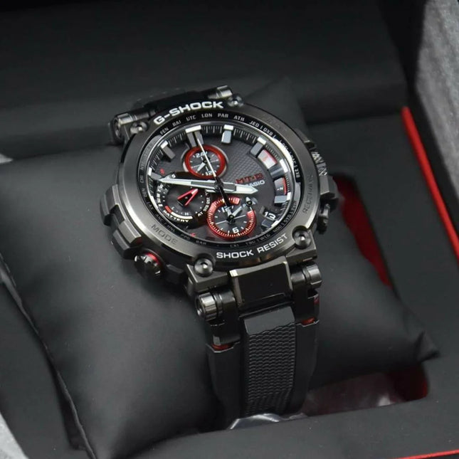 Casio G-Shock MTG-B1000B-1ADR Tough Solar Black Dial Black Resin Band