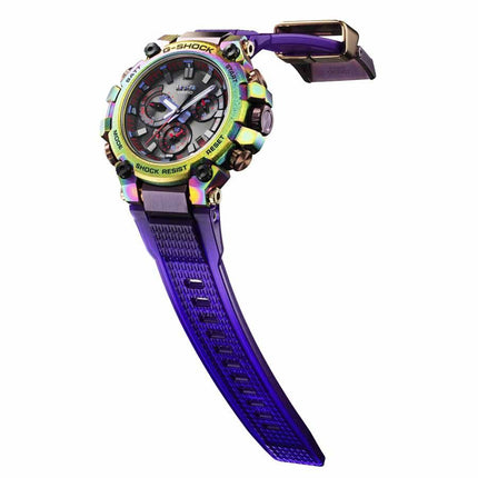 Casio G-Shock MT-G MTG-B3000PRB-1ADR Aurora Borealis Black Dial Translucent Purple Resin Band