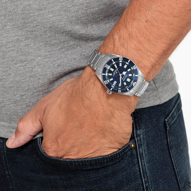 Citizen Promaster NB6021-68L Fujitsubo Automatic Titanium Blue Dial Titanium Strap