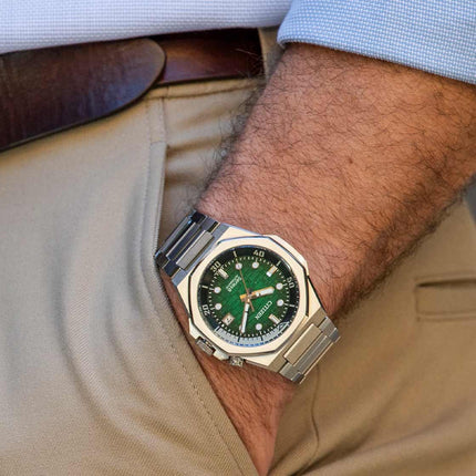 Citizen Series8 890 NB6060-58X Men Automatic Green Dial Stainless Steel Strap