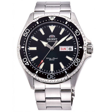 Orient Sports RA-AA0001B Kamasu Automatic Divers Black Dial Stainless Steel Strap