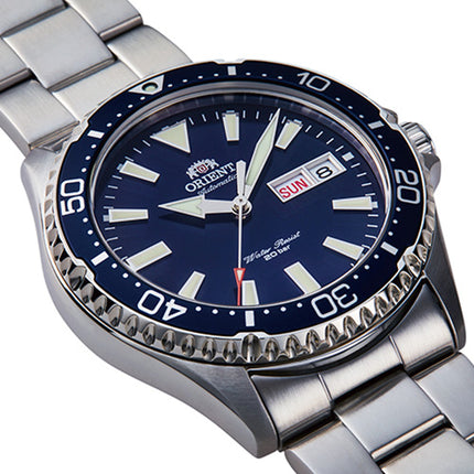 Orient Sports RA-AA0002L Kamasu Automatic Divers Blue Dial Stainless Steel Strap