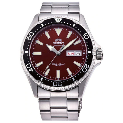 Orient Sports RA-AA0003R Kamasu Automatic Divers Red Dial Stainless Steel Strap