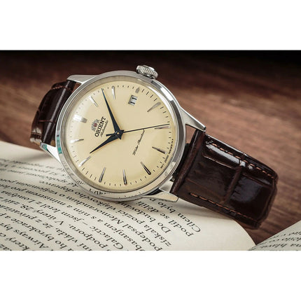 Orient Bambino 38 Classic RA-AC0M04Y Men Beige Dial Brown Leather Strap