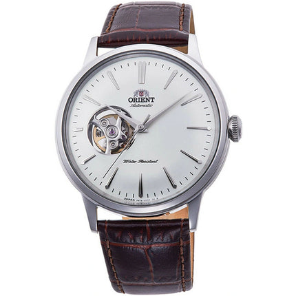 Orient Classic RA-AG0002S Bambino Open Heart Automatic White Dial Brown Leather Strap