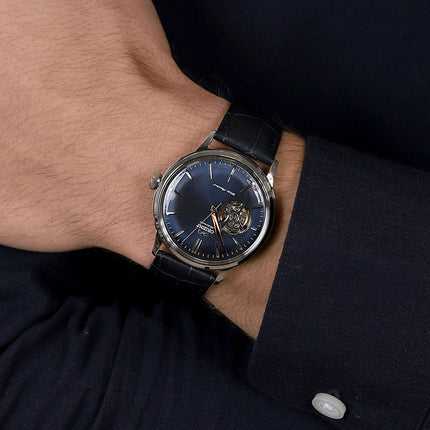 Orient Classic RA-AG0005L Automatic Open Heart Blue Dial Blue Leather Strap