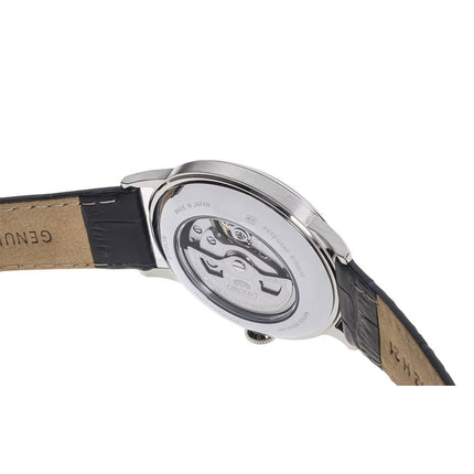 Orient Classic RA-AG0005L Automatic Open Heart Blue Dial Blue Leather Strap