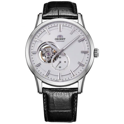 Orient Contemporary RA-AR0004S Open Heart Automatic Man White Dial Black Leather Strap