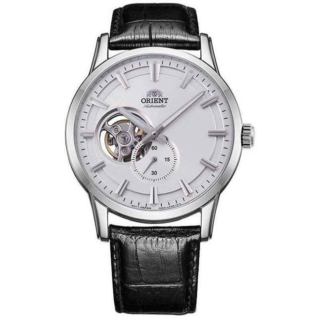 Orient Contemporary RA-AR0004S Open Heart Automatic Man White Dial Black Leather Strap