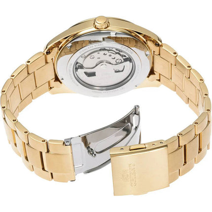 Orient Contemporary RA-AR0007S Semi Skeleton Series Silver Dial Gold Stainless Steel Strap