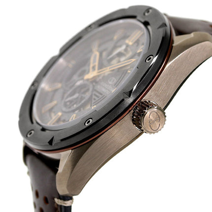 Orient Star RE-AV0A04B Avant Garde Automatic Men Skeleton Dial Brown Leather Strap