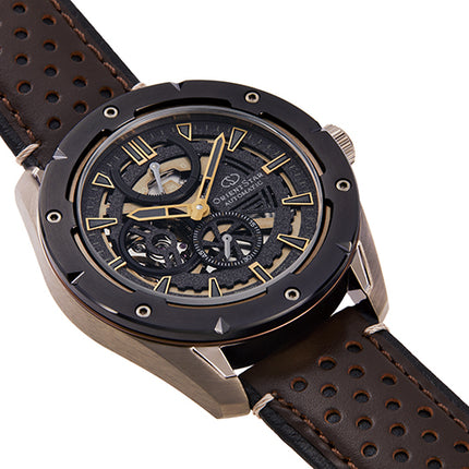 Orient Star RE-AV0A04B Avant Garde Automatic Men Skeleton Dial Brown Leather Strap