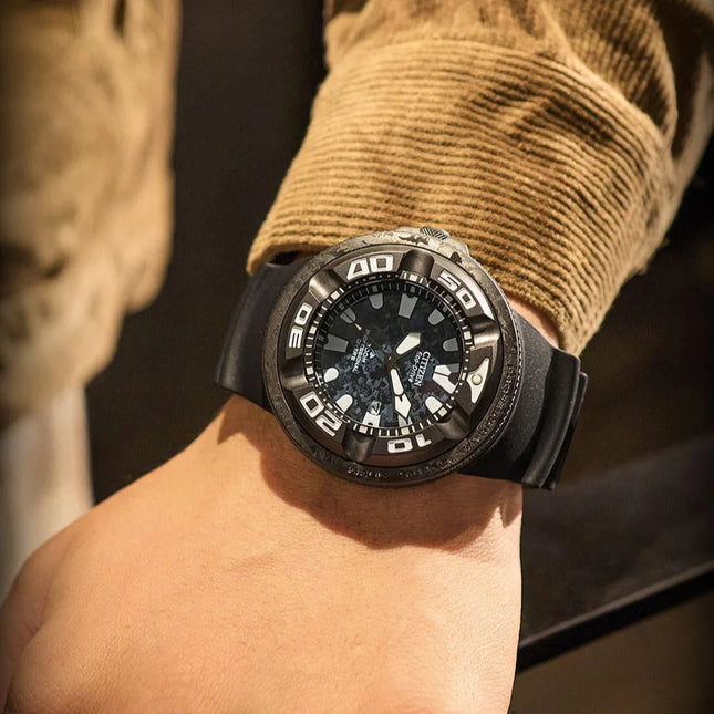 Citizen Promaster Marine BJ8056-01E “Ecozilla” X Godzilla Black Polyurethane Strap Limited Edition