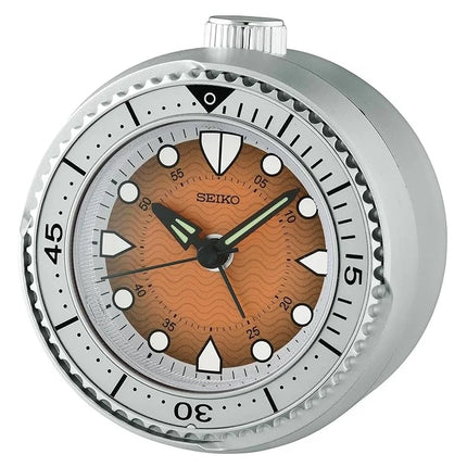 Seiko Bedside Alarm Clock QHE207T 9.7cm Orange Dial