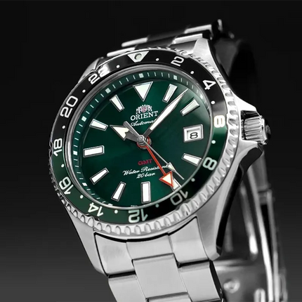 ORIENT Mako GMT RA-BC0002E Green Dial Stainless Steel