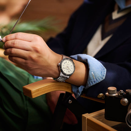 Seiko Presage SRPK61J1 Style60s Crown Chronograph 60th Anniversary St. Steel Strap Limited Edition