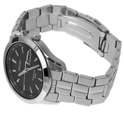 Seiko Kinetic SMY103P1 Black Dial Stainless Steel Strap