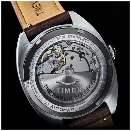 Timex TW2Y65200 Marlin Draper Automatic 37mm Leather Strap