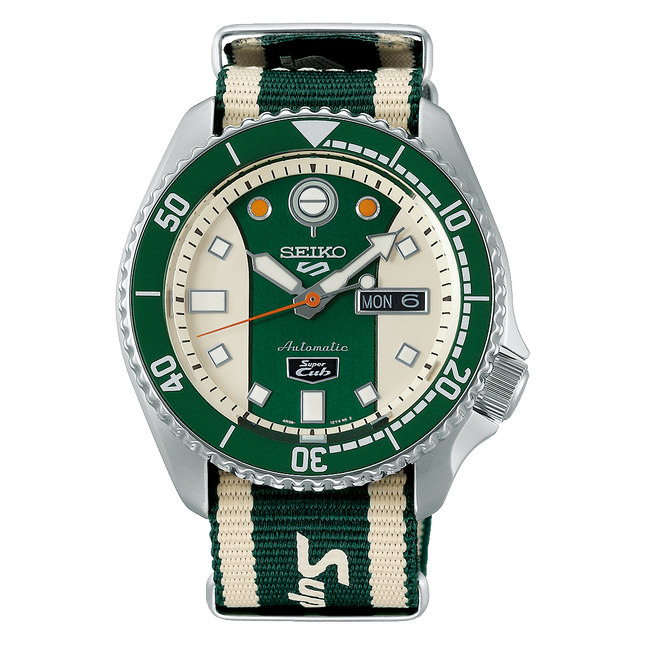 Seiko 5 Sports SRPJ49K1 Honda Super Cub Dual Tone Dial Dual Tone Nylon Strap Limited Edition