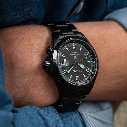 Seiko Prospex SPB337J1 Alpinist The Black Series Night Vision Stainless Steel Strap Limited Edition