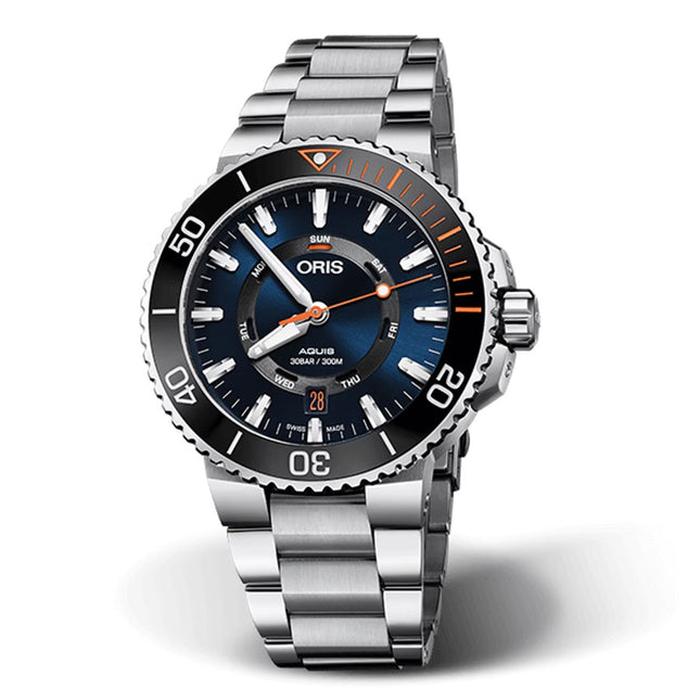 Oris Aquis Limited Edition Staghorn Restoration Blue Dial Stainless Steel 01 735 7734 4185-Set MB