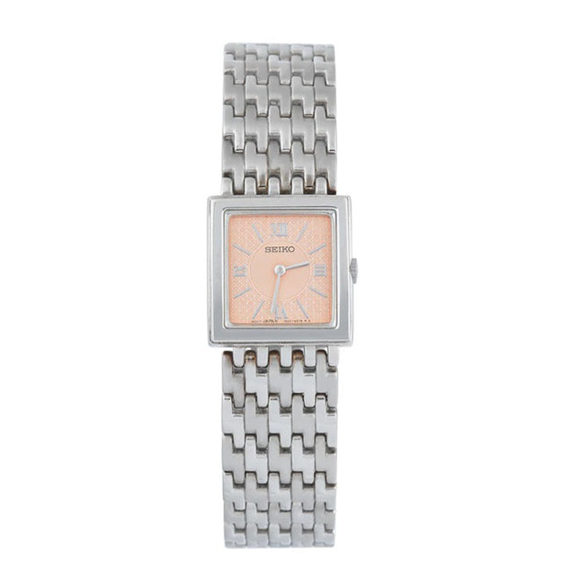 Seiko Ladies SXJS39 Salmon Pink Dial Stainless Steel Strap