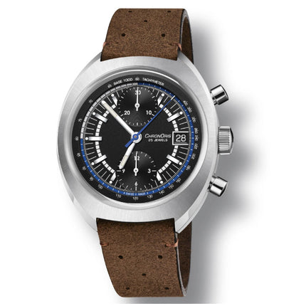 Oris Chronoris Williams Limited Edition 01 673 7739 4084-Set LS Black Dial Brown Leather Strap