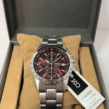 SEIKO SPIRIT SBTQ045 Chronograph Men's Watch Red Limited