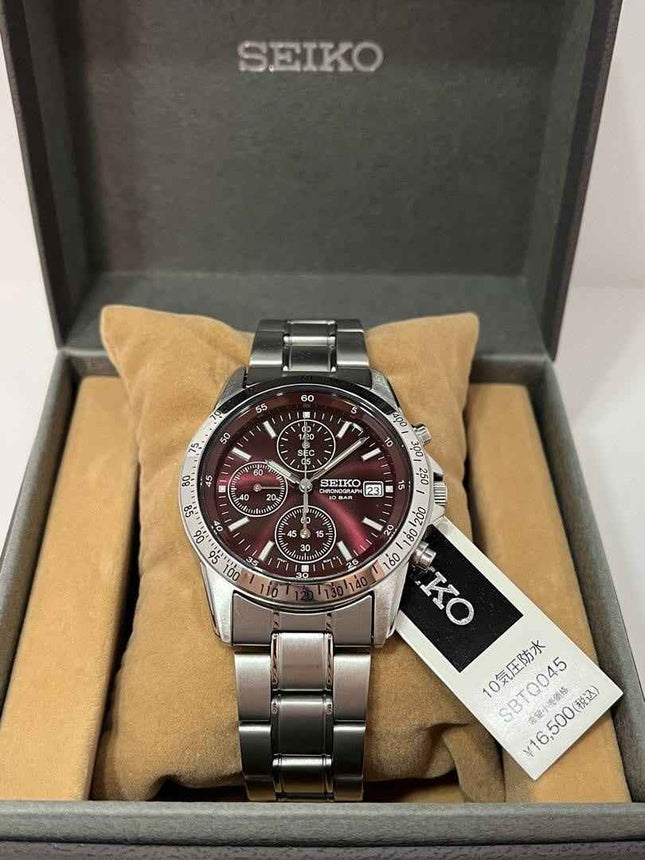 SEIKO SPIRIT SBTQ045 Chronograph Men's Watch Red Limited
