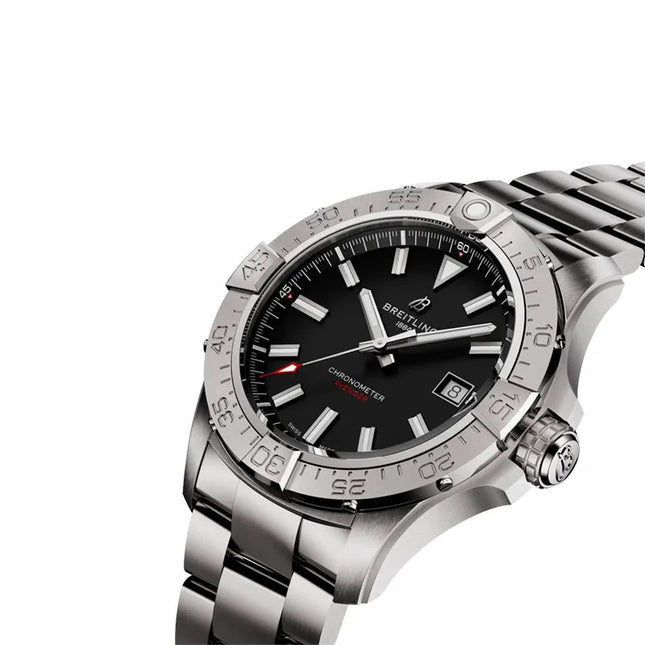 Breitling Avenger A17328101B1A1 Automatic 42 Chronometer Black Dial Stainless Steel Strap