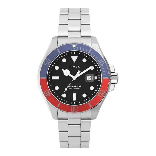 Timex Harborside TW2V72100 Coast Automatic Black Dial Stainless Steel Strap
