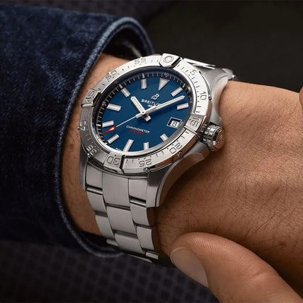 Breitling Avenger A17328101C1A1 Automatic 42 Chronometer Blue Dial Stainless Steel Strap