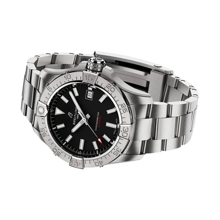 Breitling Avenger A17328101B1A1 Automatic 42 Chronometer Black Dial Stainless Steel Strap