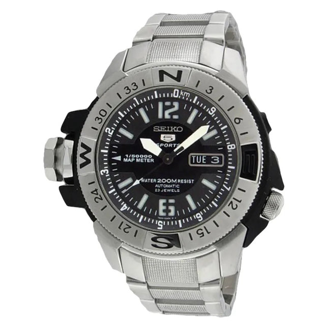 Seiko 5 SKZ225K1 Map Meter Automatic 200M Black