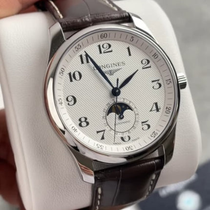 Preloved - Longines Master Collection L2.909.4.78.3 Automatic Silver Barleycorn Dial Brown Leather Strap
