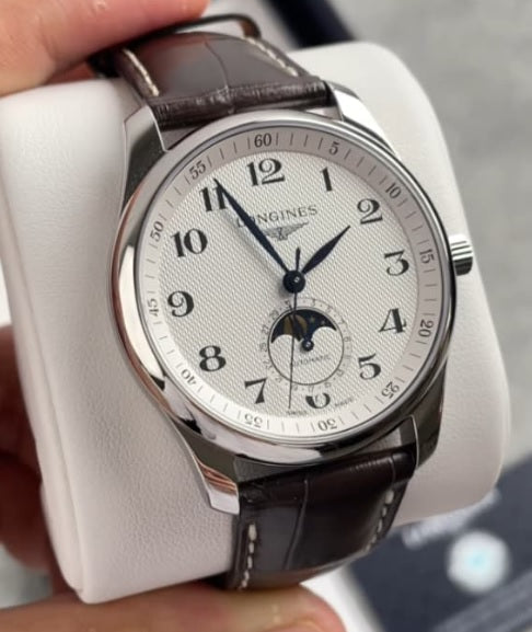 Preloved - Longines Master Collection L2.909.4.78.3 Automatic Silver Barleycorn Dial Brown Leather Strap