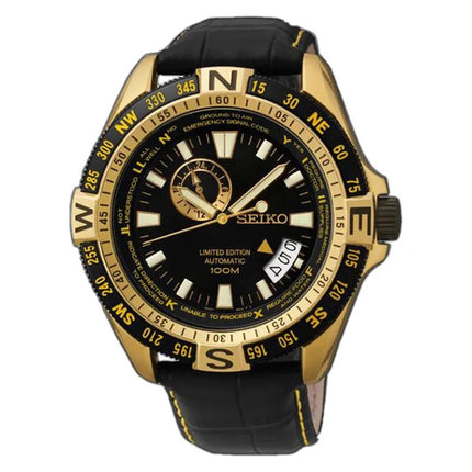 Seiko Automatic SSA190K1 Superior Black Dial Black Leather Strap Limited Edition