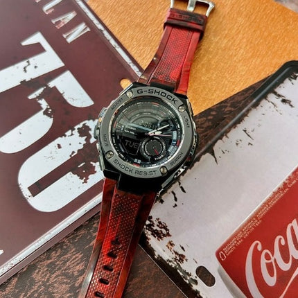 Casio G-SHOCK GST-210M-4ADR - Water Resistance 200M Red Resin Band