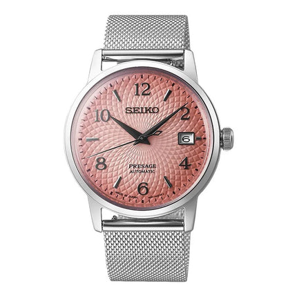 Seiko Presage SRPE47J1 Cocktail Time Tequila Sunset Pink Dial Mesh Strap LIMITED EDITION