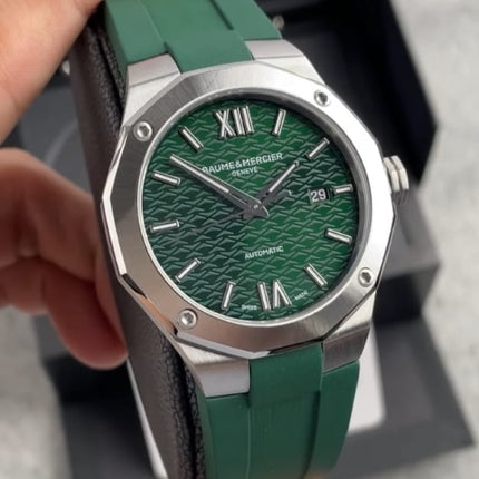 Preloved - Baume Mercier Riviera M0A10618 Men Green Dial Green Rubber Strap
