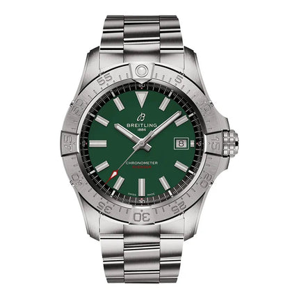 Breitling Avenger A17328101L1A1 Automatic 42 Chronometer Green Dial Stainless Steel Strap