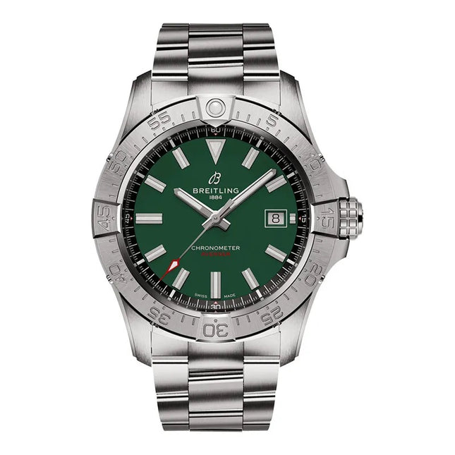 Breitling Avenger A17328101L1A1 Automatic 42 Chronometer Green Dial Stainless Steel Strap