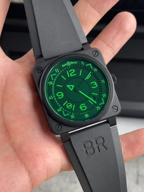 Preloved - BellRoss BR 03-92 HUD Limited Edition Black Ceramic