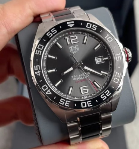 Preloved - TAG Heuer Formula 1 WAZ2011.BA0842 Automatic Grey Sunray Dial Fine Brushed Steel Strap