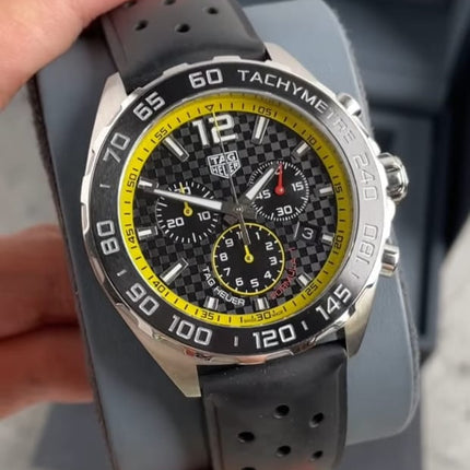 TAG Heuer Formula 1 CAZ101AC.FT8024 Chronograph Black Dial Black Rubber Strap